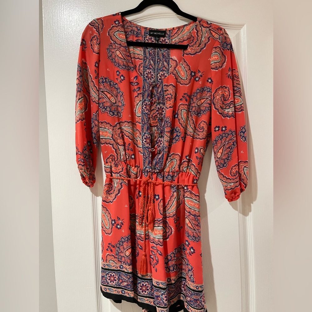 My Michelle Orange Romper, Size L